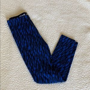 Blue/black Nike workout leggings